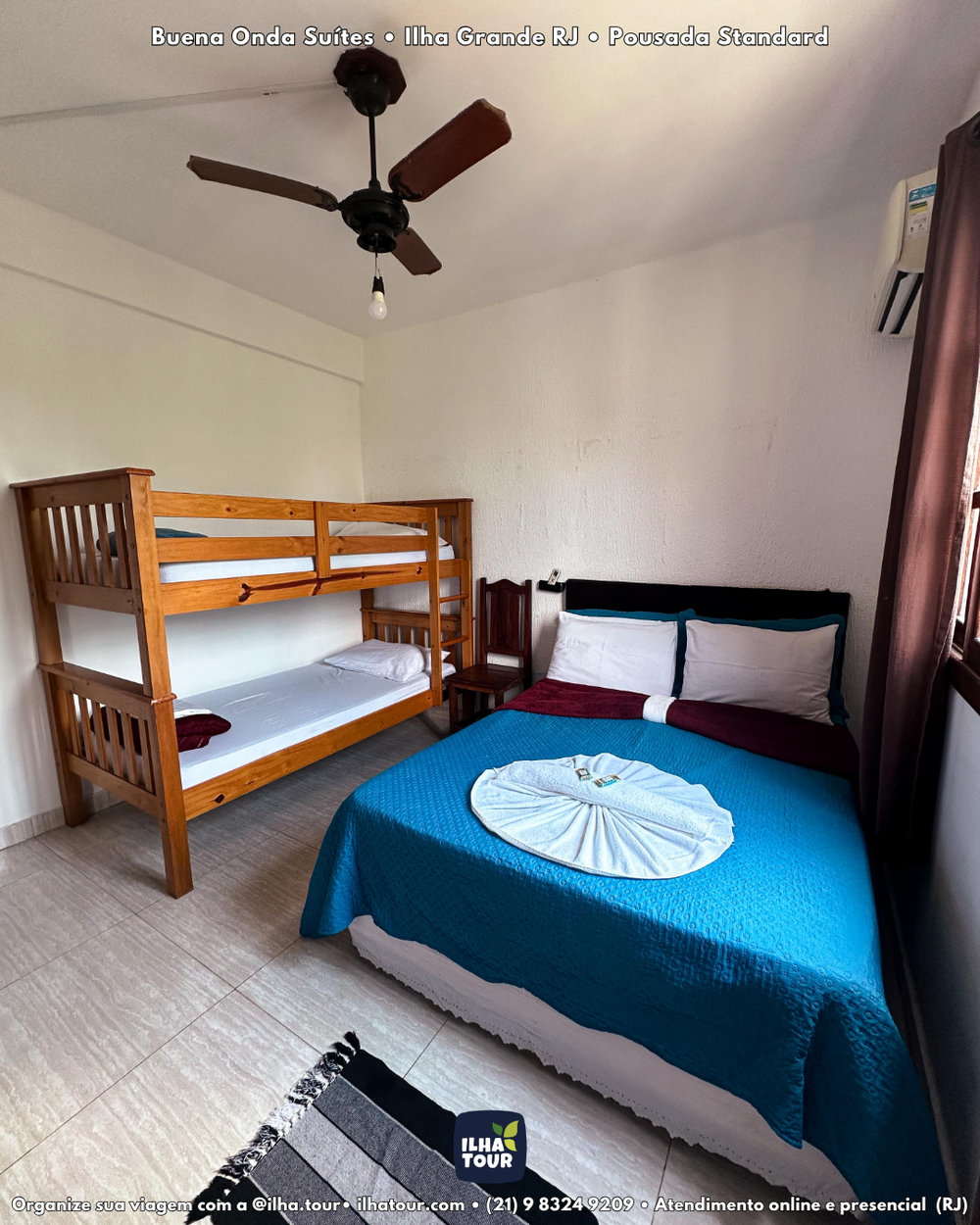 Suíte Standard — hospedagem na Vila do Abraão, Ilha Grande