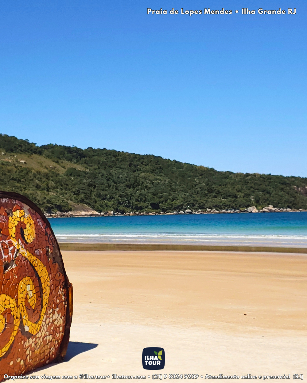 Lopes Mendes — passeio de lancha em Ilha Grande