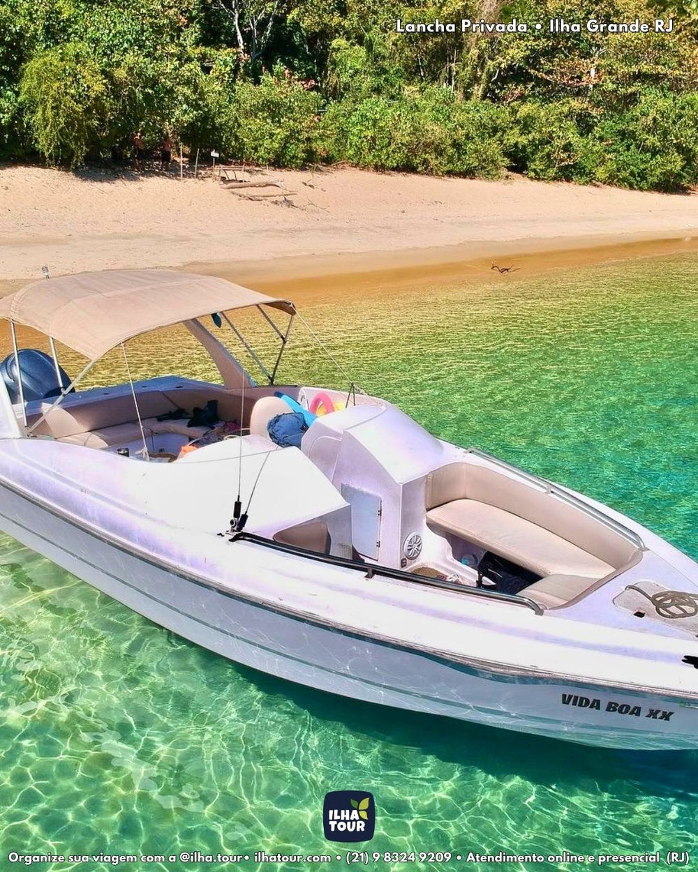 Lagoas Marinhas (Privativo) — passeio de lancha em Ilha Grande
