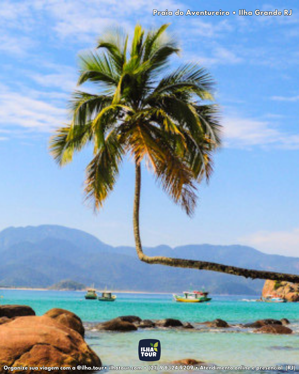 Volta Ilha — passeio de lancha em Ilha Grande