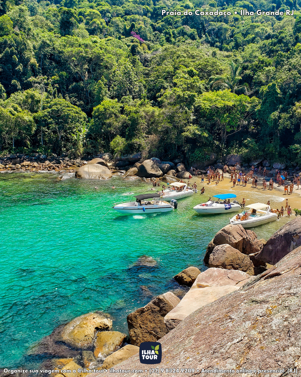 Volta Ilha — passeio de lancha em Ilha Grande